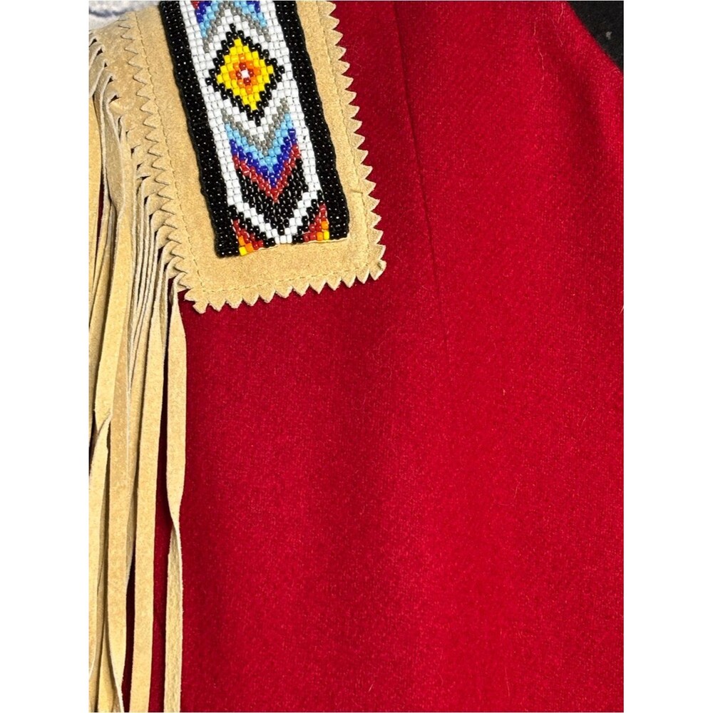 VINTAGE Phoenix USA Frontier Western Leather Fringe Ranch Marching Band Coat M - Picture 3 of 14